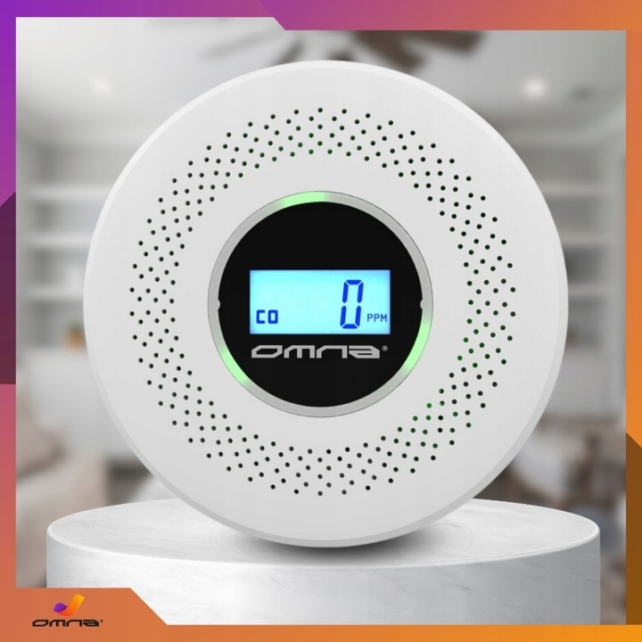 Czujnik czadu i dymu detektor tlenku węgla JKD 512COM certyfikowany