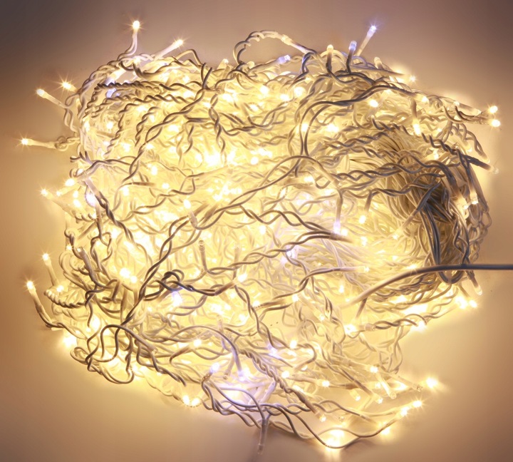 SOPLE 500 LED KURTYNA LAMPKI ZEWNĘTRZNE IP44 + FLASH Białe Ciepłe 23M