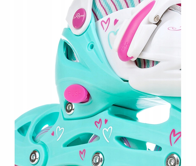 Rolki Regulowane RAVEN Loret Mint 30-33 Kółka LED