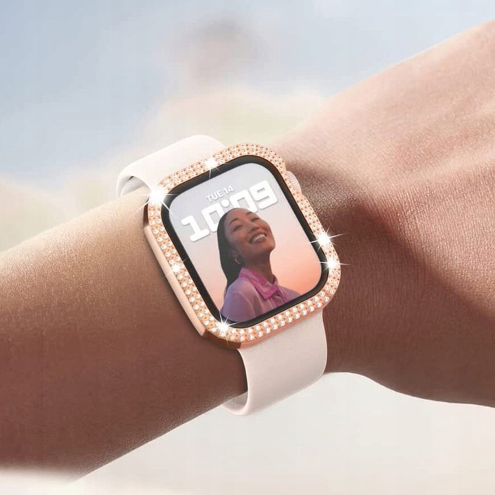 2w1 ETUI + SZKŁO DO APPLE WATCH 4/5/6/7/8/9/SE 40/41/44/45MM KOLORY