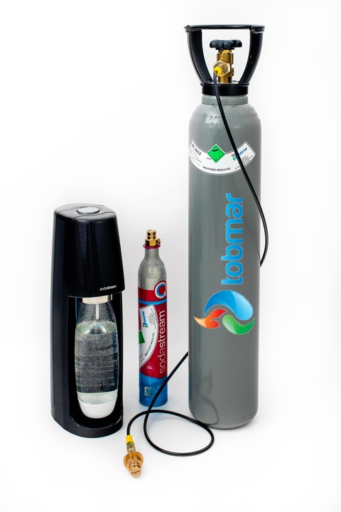 Zestaw Butla Gazowa Butle 6kg CO2 Dwutlenek Węgla Adapter Przewód Wąż SODA