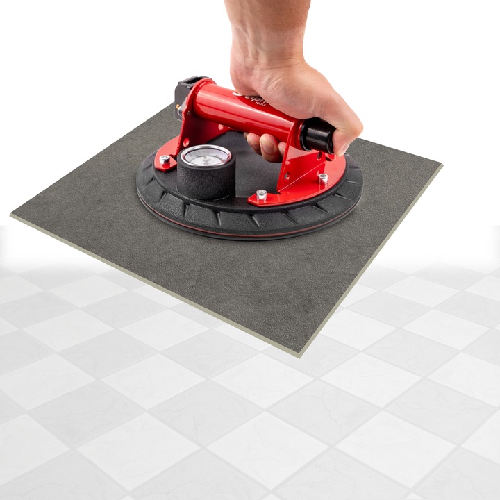 PRZYSSAWKA DO PŁYTEK PRÓŻNIOWA Z POMPKĄ MANOMETR UCHWYT do SZYB GLAZURY PRO