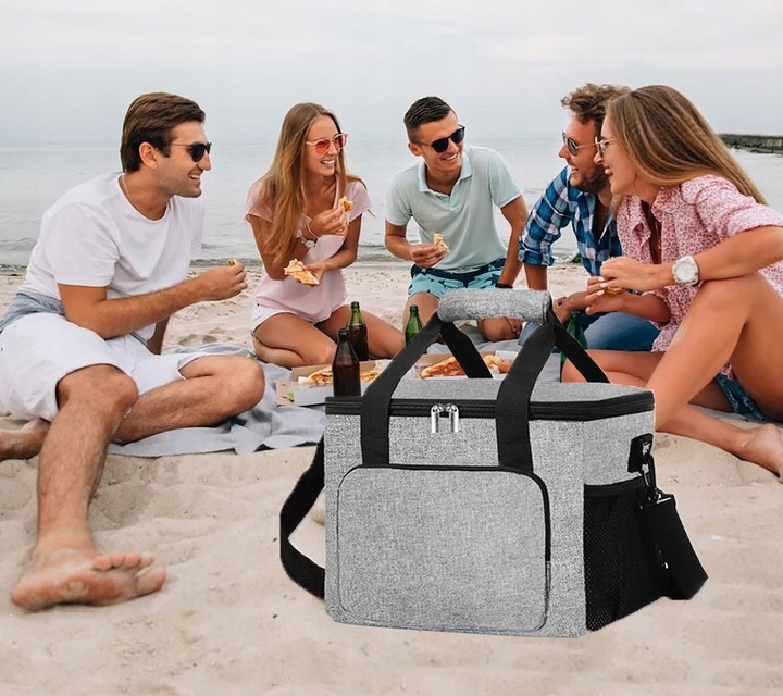 TORBA TERMICZNA śniadaniowa PLAŻOWA PIKNIKOWA lodówka NA JEDZENIE 28 litrów