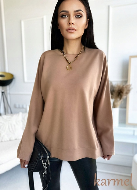 Dresowa BLUZA DAMSKA modna wygodna asymetryczny tył