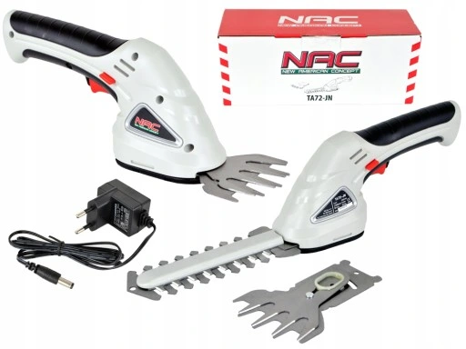 NOŻYCE AKUMULATOROWE DO TRAWY I KRZEWÓW NAC TA72-JN 7,2 V 2 OSTRZA
