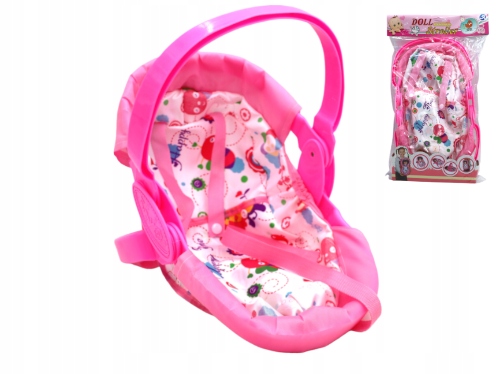 RÓŻOWE NOSIDEŁKO DLA LALEK 37 CM