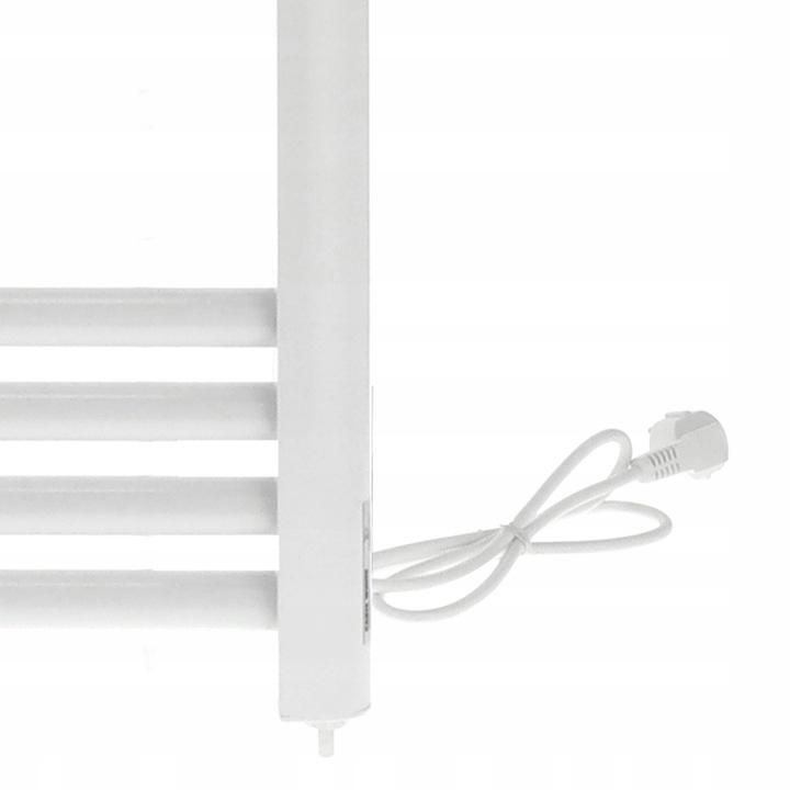 GRZEJNIK ŁAZIENKOWY ELEKTRYCZNY drabinka programator termostat BIAŁY 500W