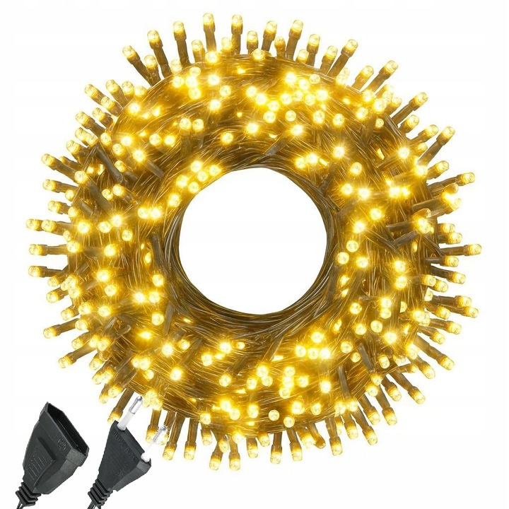 LAMPKI CHOINKOWE 500 LED BIAŁE CIEPŁE WEWNĘTRZNE ZEWNĘTRZNE ŚWIATEŁKA