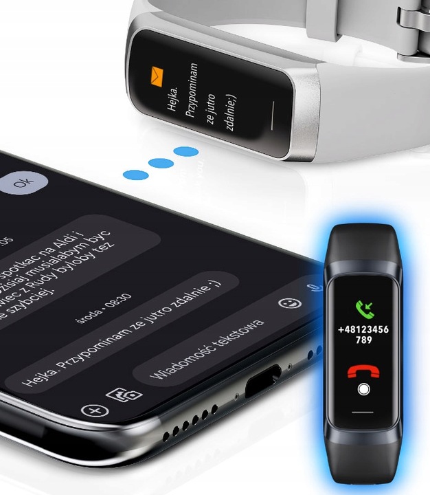 Zegarek damski SMARTWATCH RBN AMOLED SMARTBAND FIT-K