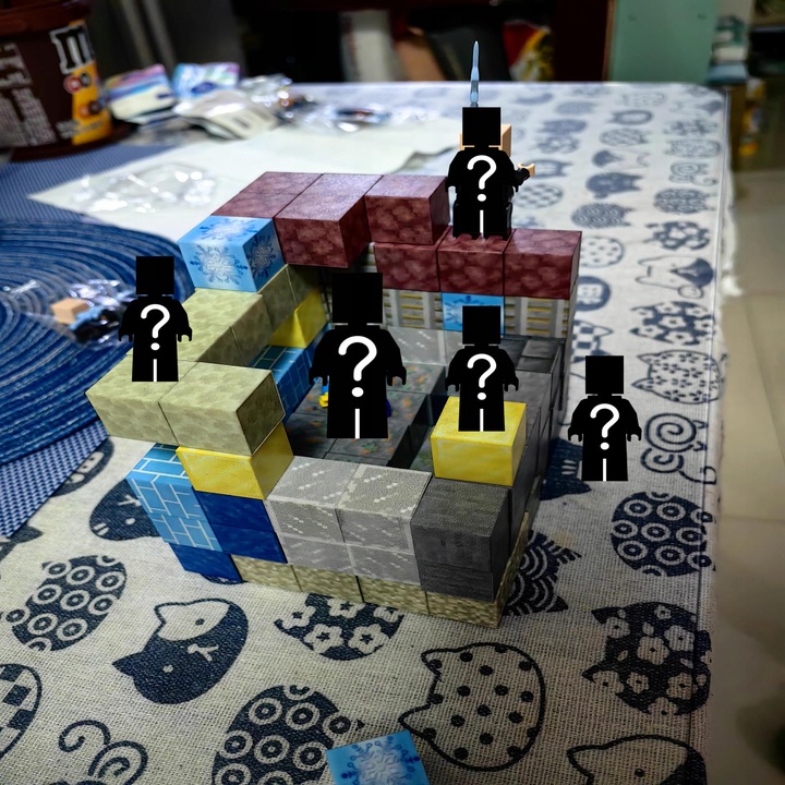 KLOCKI MAGNETYCZNE KLOCKI SZEŚCIANY 100 KLOCKÓW + 5 LUDZIK KLOCKI PIKSELE