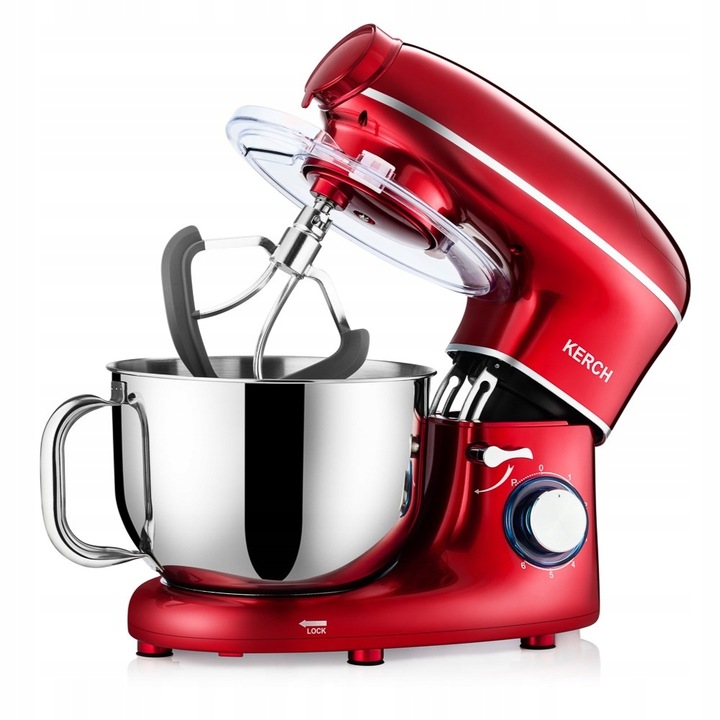 ROBOT KUCHENNY PLANETARNY MIKSER Z MISĄ KERCH ROTARY 4000W RED 6,2L