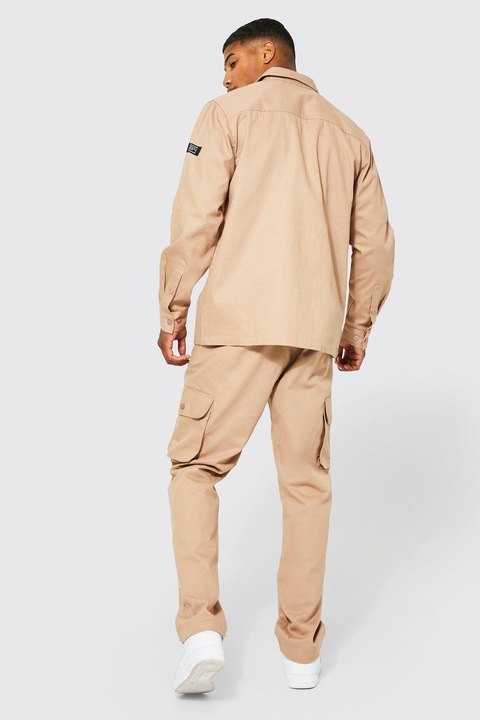 2B4B03 P29 BOOHOOMAN BEŻOWA KURTKA Z ZAMKIEM L