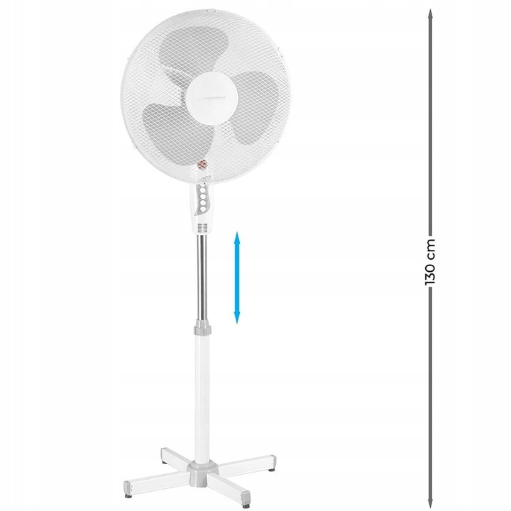 WIATRAK STOJĄCY WENTYLATOR PODŁOGOWY CZARNY/ BIALY