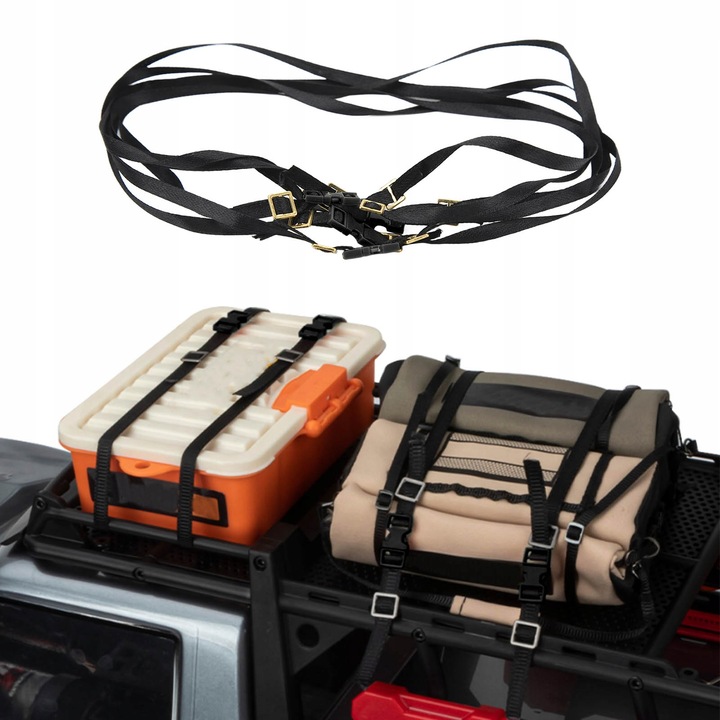 5 sztuk pasów mocujących do bagażnika dachowego w skali 1/10