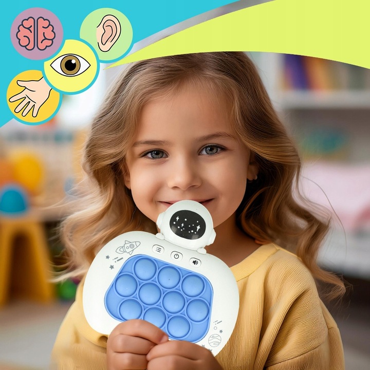 GRA Zręcznościowa POP IT POPIT ELEKTRYCZNA LED Prezent Dla 5 6 7 8 9 latka