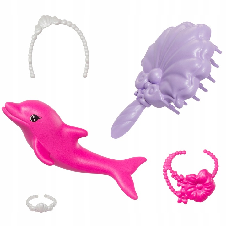 BARBIE ZESTAW LALKA SYRENKA ZMIANA KOLORU WŁOSÓW AKCESORIA COLOR CHANGE