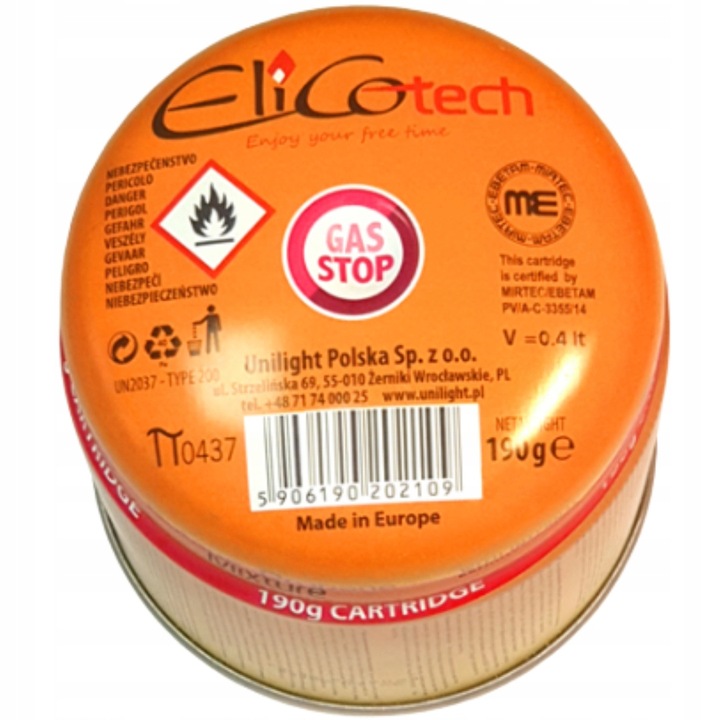 Palnik lutowniczy EliCo tech + 4 x kartusz gazowy 190g