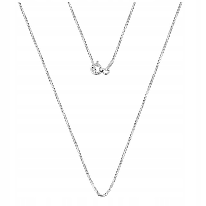 Łańcuszek Srebrny pr. 925 Rodowany Splot Kostka Wenecjana | 50 cm x 1 mm