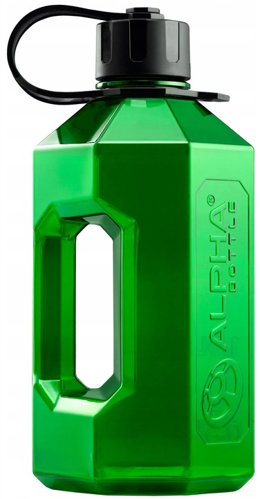 Alpha Desings Alpha Bottle XXL Jug Bidon na wodę 2400 ml Zielono Czarny