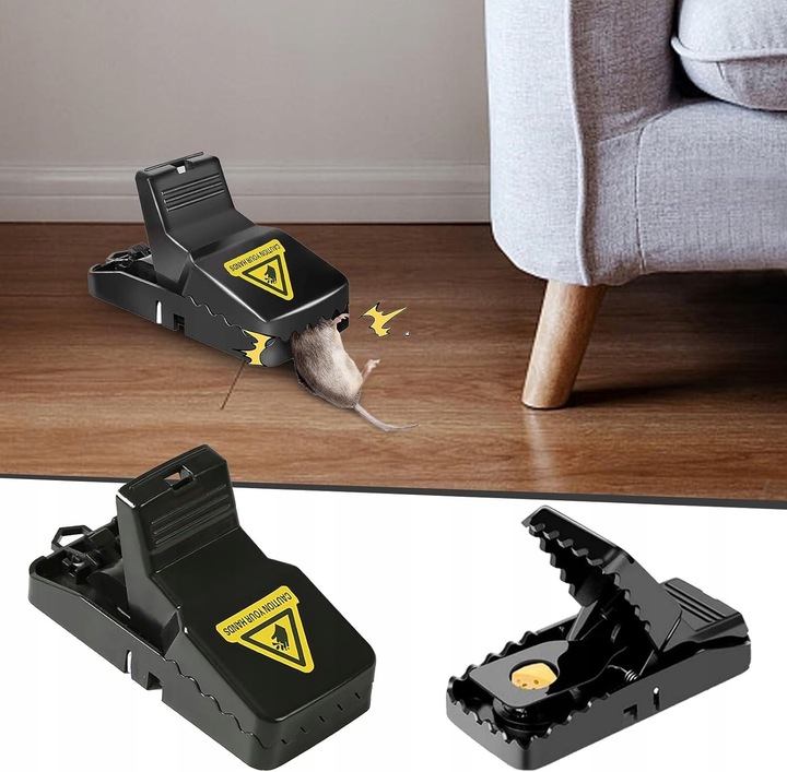 PUŁAPKA NA MYSZY MOCNY ZATRZASK GILOTYNA ZESTAW 6 SZTUK !!!! ŁAPKA NA MYSZY