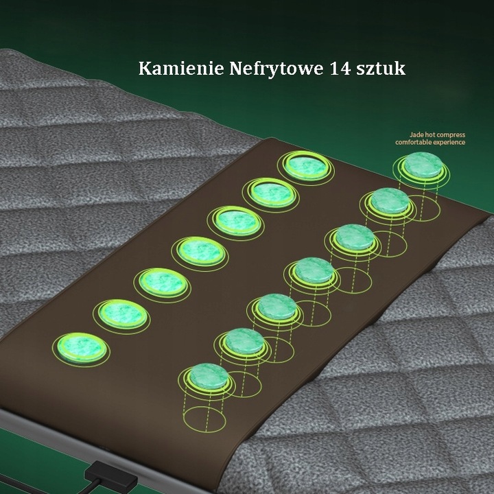 Materac masujący mata masująca shiatsu nefrytowy grzanie Gateway do masażu