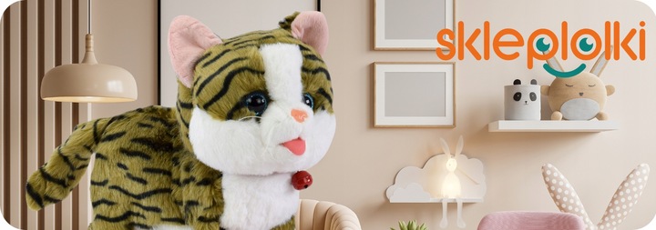 KOTEK INTERAKTYWNY NA SMYCZY MIAUCZY CHODZI GRA