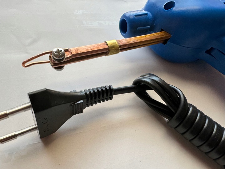 Lutownica transformatorowa Tex 200W NIEBIESKA