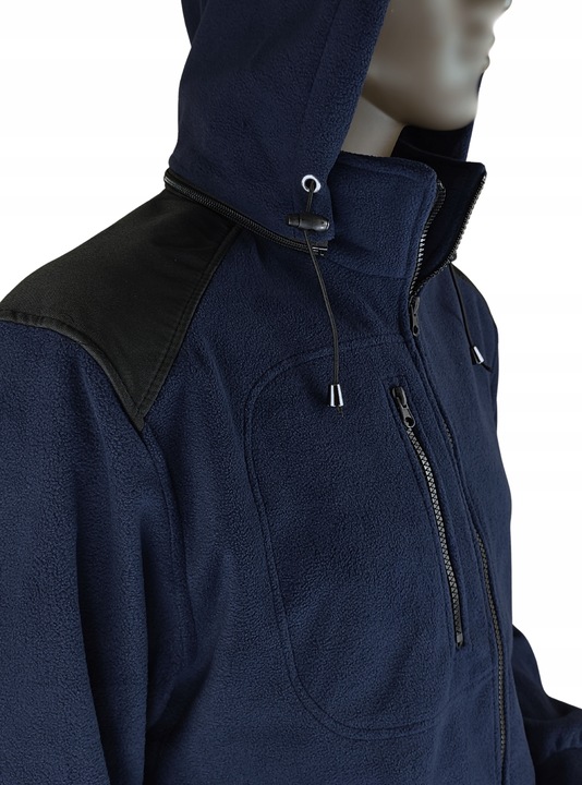 GRUBY POLAR ROBOCZY Bluza robocza POLAROWA z odpinanym KAPTUREM WZMOCNIONA