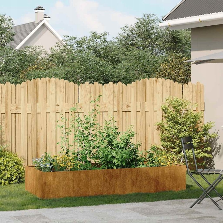 vidaXL Doniczka Rusty 200x80x40 cm Stal nierdzewna