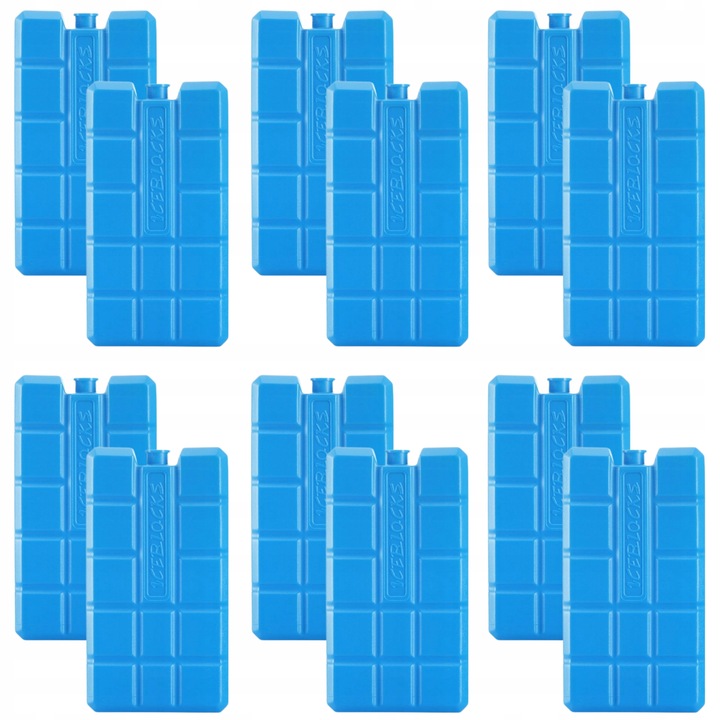 WKŁADY CHŁODZĄCE MROŻĄCE DO LODÓWEK TURYSTYCZNYCH TOREB ZESTAW 12x200ml