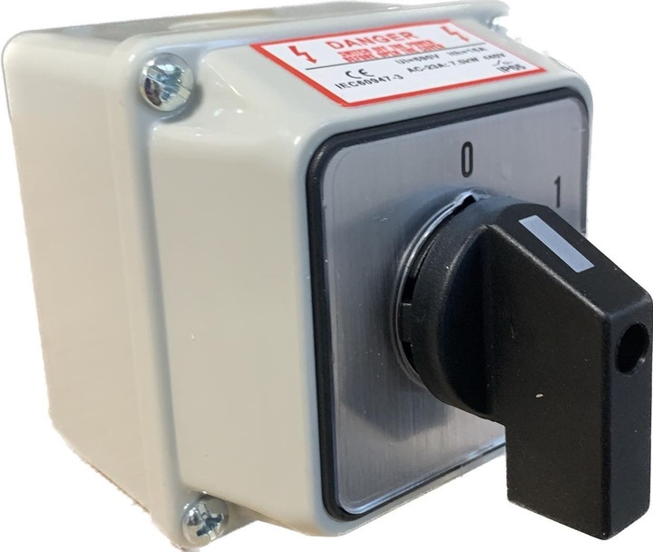 ŁĄCZNIK KRZYWKOWY 16A 0-1 3F W OBUDOWIE IP65