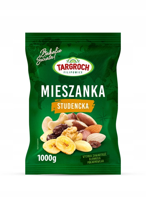 Mieszanka studencka bakalie, orzechy 1kg, Targroch