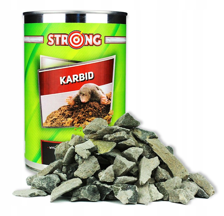 SILNY ODSTRASZACZ ŚRODEK NA KRETY NORNICE KARBID SUPER JAKOŚĆ DUŻE KAWAŁKI