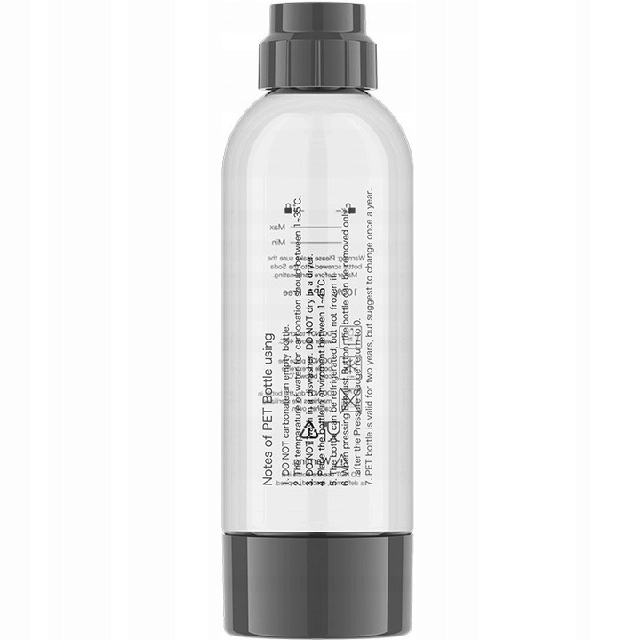 Saturator do wody gazowanej ViO SodaBoom SD-7006 grey z manometrem - Szary