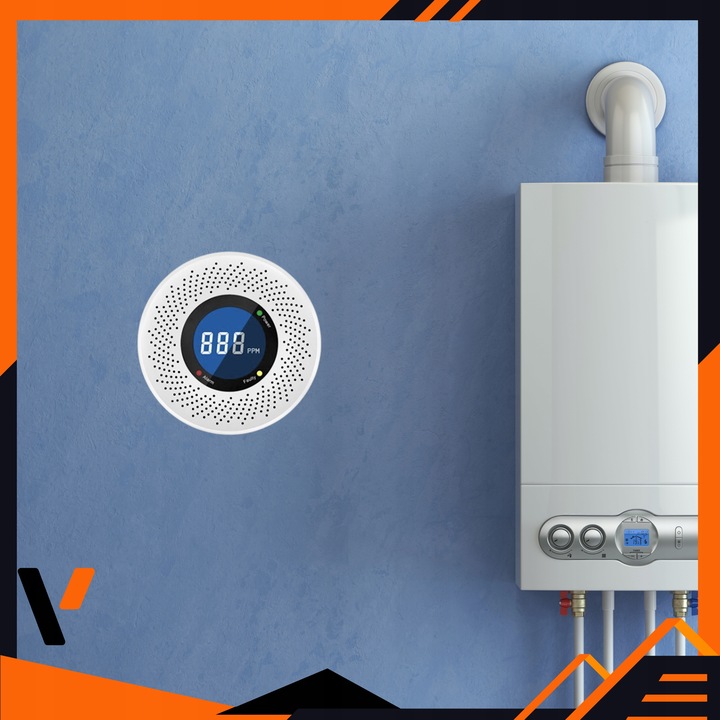 CZUJNIK CZADU DETEKTOR TLENKU WĘGLA EKRAN LCD CERTYFIKOWANY GŁOŚNY SYGNAŁ