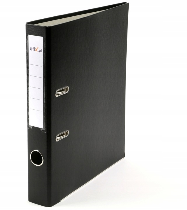 SEGREGATOR A4 50mm WZMOCNIONY OKUTY CZARNY x 5 szt