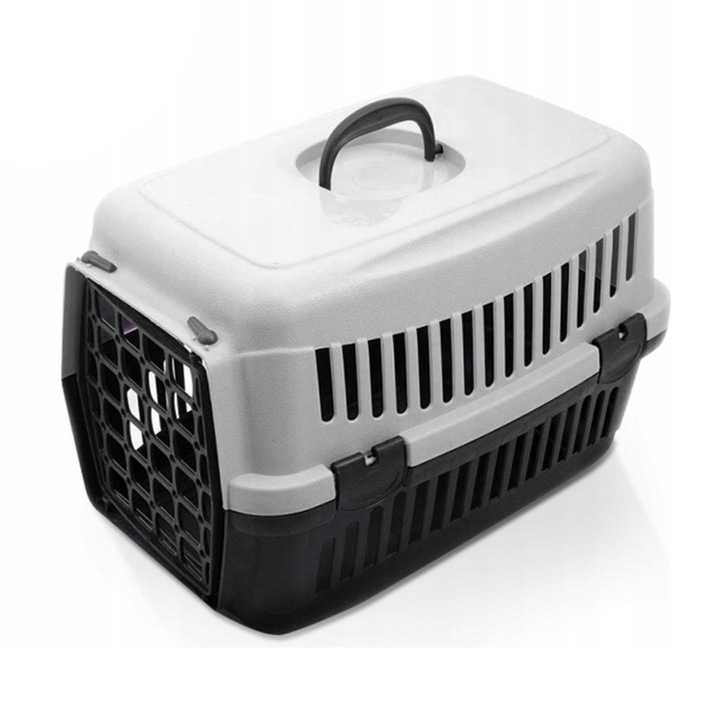 TRANSPORTER DLA PSA KOTA KRÓLIKA KLATKA KOJEC BOX DUŻY SZARY SOLIDNA