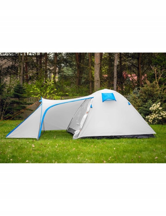NAMIOT TURYSTYCZNY KEMPINGOWY 4-OSOBOWY Z PRZEDSIONKIEM NIEBIESKI + TORBA