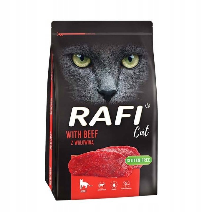 RAFI CAT Karma sucha WOŁOWINA 7kg