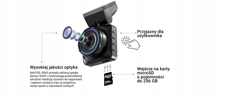 Wideorejestrator NAVITEL DVR R600 Full HD sensor SONY, Tryb parkingowy