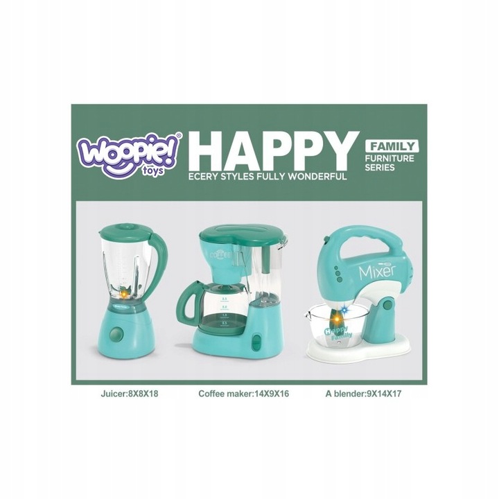 ZESTAW AGD DLA DZIECI BLENDER MIKSER ROBOT KUCHENNY 3W1 GOTOWANIE KUCHNIA