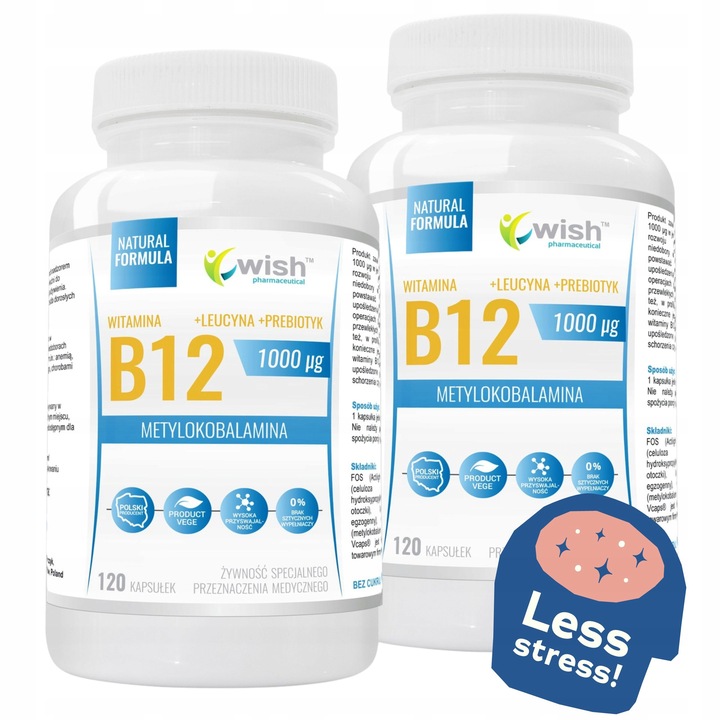 WITAMINA B12 1000µg METYLOKOBOLAMINA 240KAP WEGAN