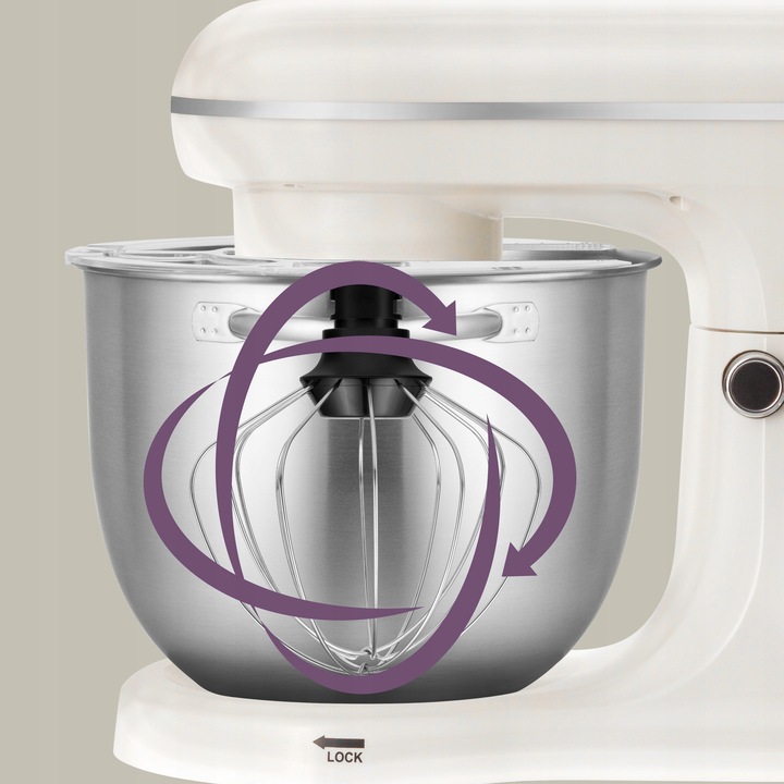 ROBOT KUCHENNY 3xMISY 13,7 L Wielofunkcyjny PLANETARNY BEŻ ECRU 18w1