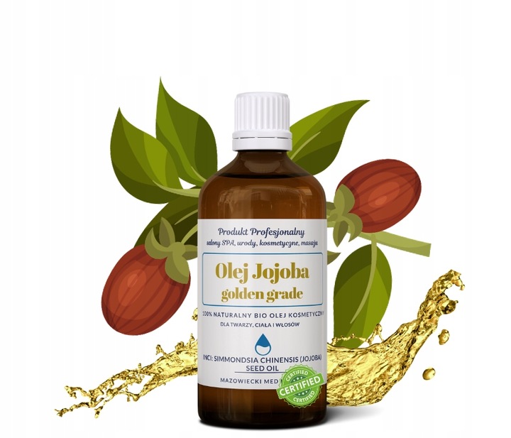 BIO olej JOJOBA zimnotłoczony redukuje zmarszczki