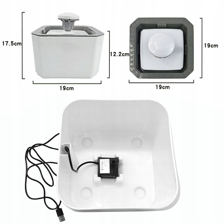 POIDEŁKO FONTANNA AUTOMATYCZNA DLA KOTA PSA ZWIERZĄT POIDŁO MISKA 2,5L