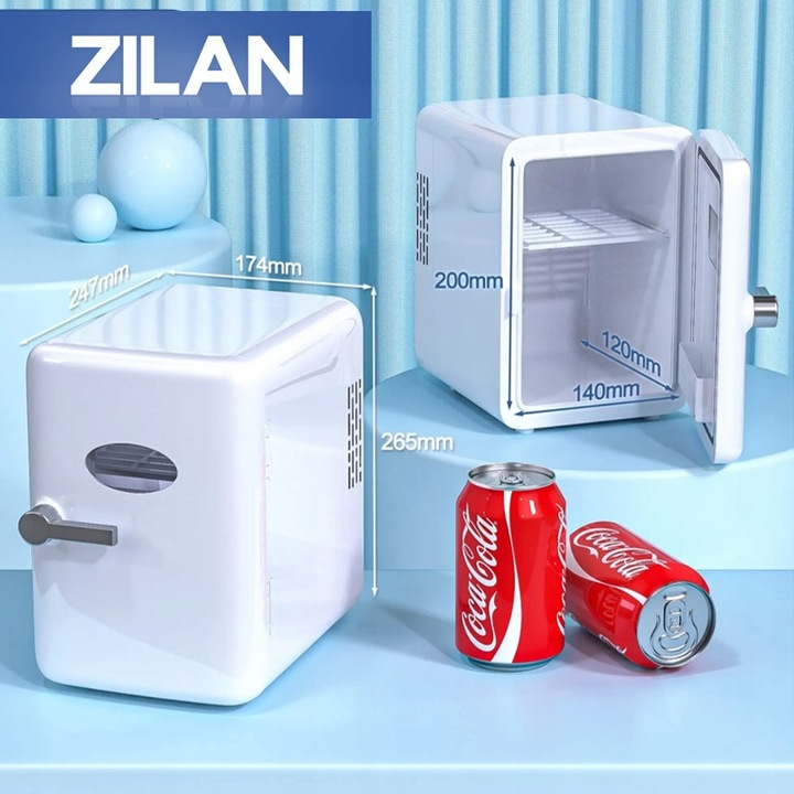 MINI LODÓWKA PRZENOŚNA TURYSTYCZNA GRZANIE CHŁODZENIE CICHA LED 4L