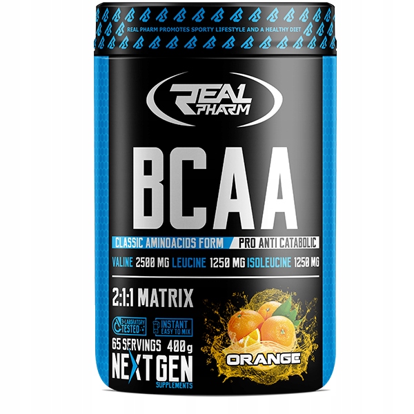 AMINOKWASY w proszku BCAA regeneracja Real Pharm BCAA instant CYTRYNA 400g