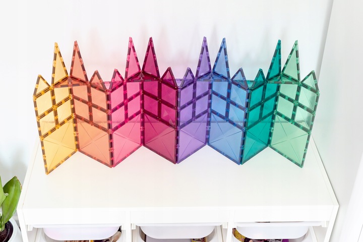 klocki magnetyczne Pastel Starter Pack 64 el. Connetix zestaw startowy