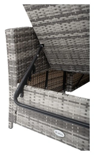 Technorattan Leżak Ogrodowy +Stolik MEBLE E1049