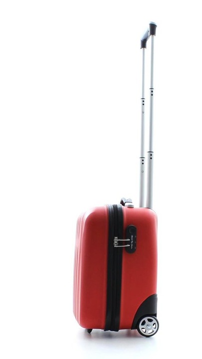 Mała czerwona wytrzymała walizka na 2 kołach z ABS Bubule idealna na wyjazd